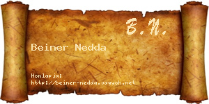 Beiner Nedda névjegykártya